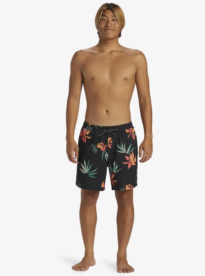 Quiksilver Everyday Mix Volley 17034 Elastic Waist Shorts Black Mens Elastic Waist Quiksilver Everyday Mix Volley 17034 Elastic Waist Shorts Black Mens Elastic Waist
