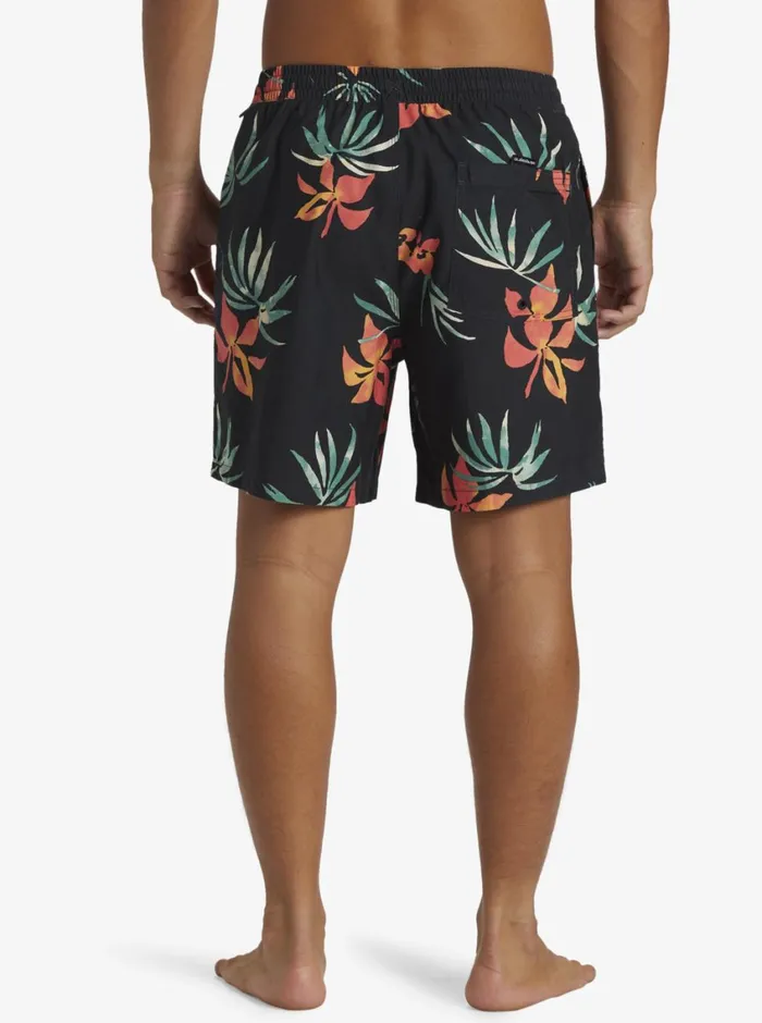 Quiksilver Everyday Mix Volley 17034 Elastic Waist Shorts Black Mens Elastic Waist Quiksilver Everyday Mix Volley 17034 Elastic Waist Shorts Black Mens Elastic Waist