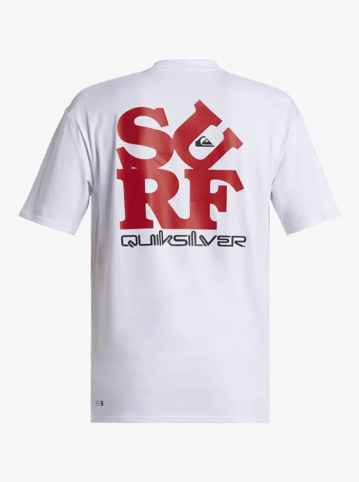 Quiksilver Everyday Surf Tee Whiteblack Mens Rashguards Quiksilver Everyday Surf Tee Whiteblack Mens Rashguards