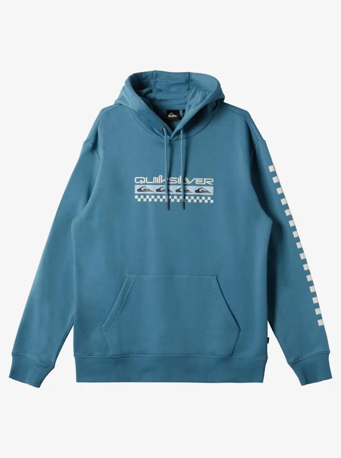 Quiksilver Generator Pullover Fleece Crew Neck Sweatshirt Aegean Blue Mens Sweatshirts and Hoodies