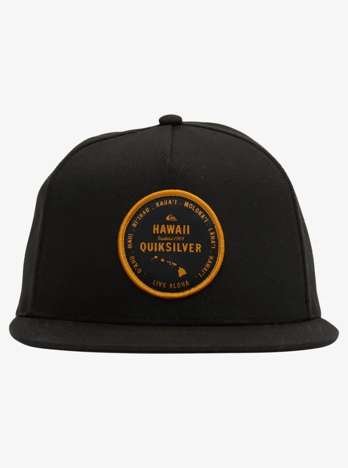 Quiksilver Hawaii Badge Snapback Hat Black Mens Hats Quiksilver Hawaii Badge Snapback Hat Black Mens Hats