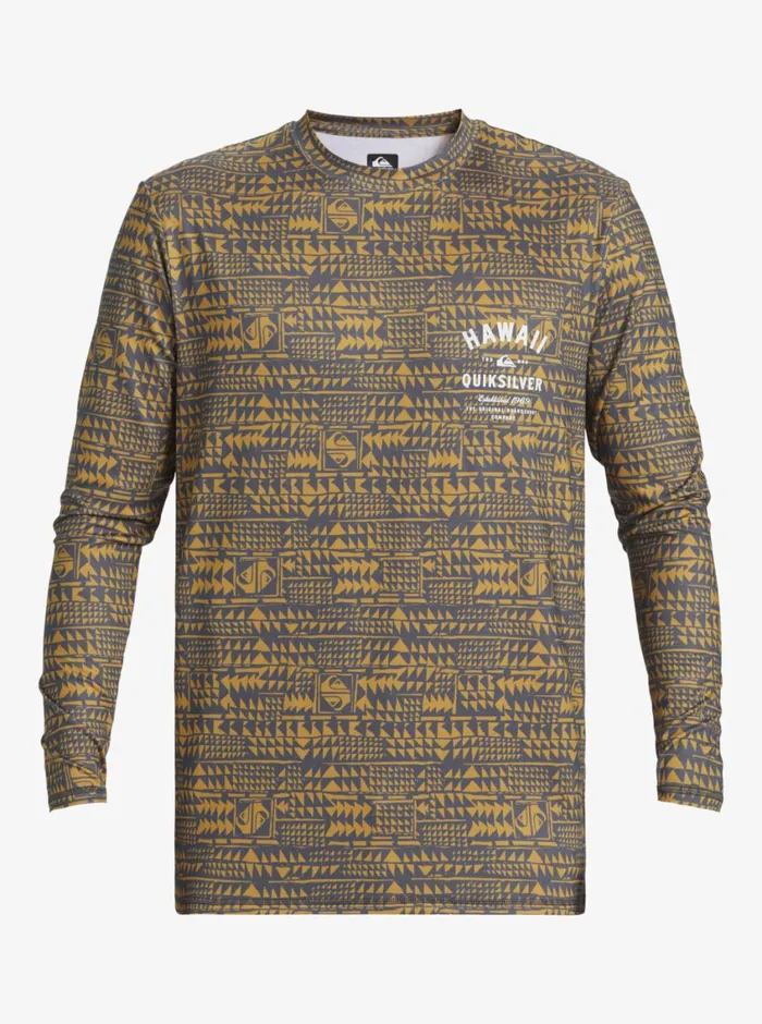 Quiksilver Hawaii Multiply Long Sleeve Surf Tee Iron Gate Mens Rashguards
