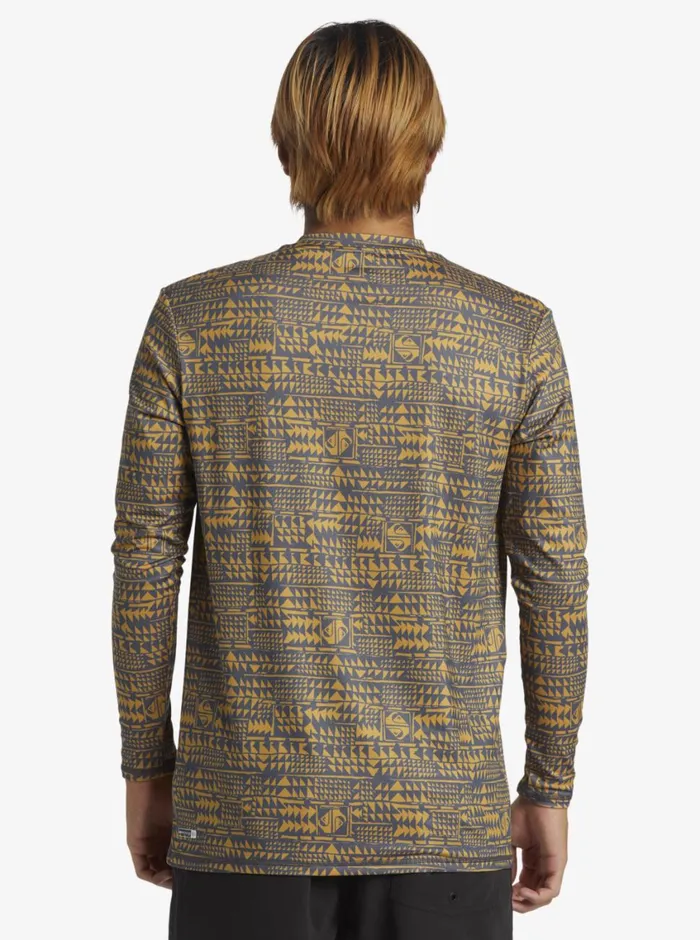 Quiksilver Hawaii Multiply Long Sleeve Surf Tee Iron Gate Mens Rashguards Quiksilver Hawaii Multiply Long Sleeve Surf Tee Iron Gate Mens Rashguards