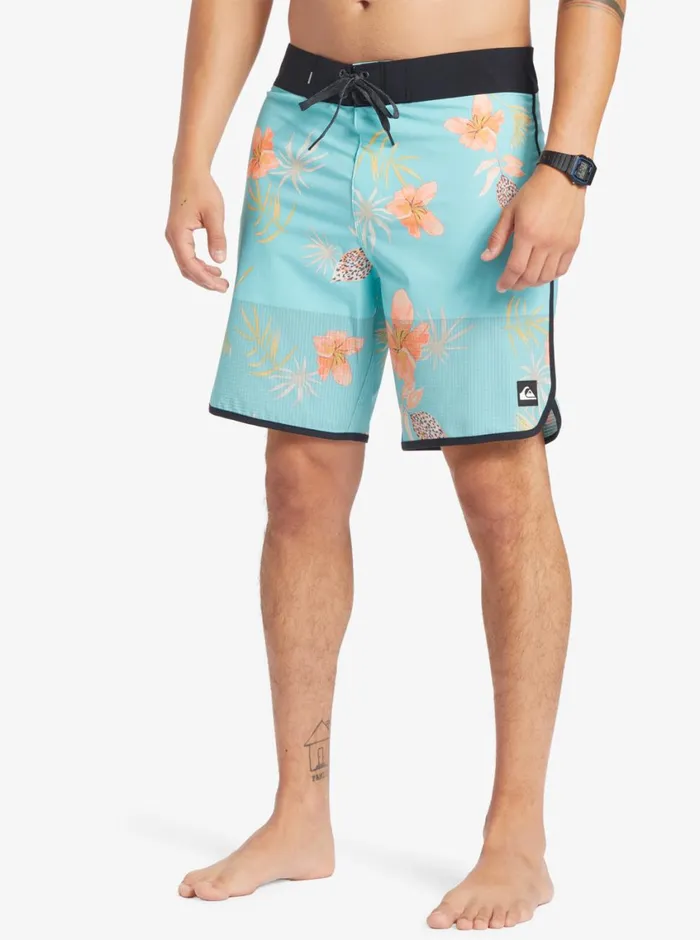 Quiksilver Highline Scallop 19034 Boardshorts Blue Radiance Mens Shorts and Amphibians Quiksilver Highline Scallop 19034 Boardshorts Blue Radiance Mens Shorts and Amphibians