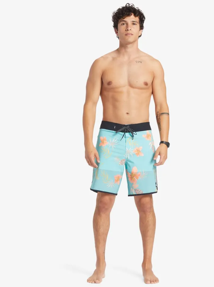 Quiksilver Highline Scallop 19034 Boardshorts Blue Radiance Mens Shorts and Amphibians Quiksilver Highline Scallop 19034 Boardshorts Blue Radiance Mens Shorts and Amphibians