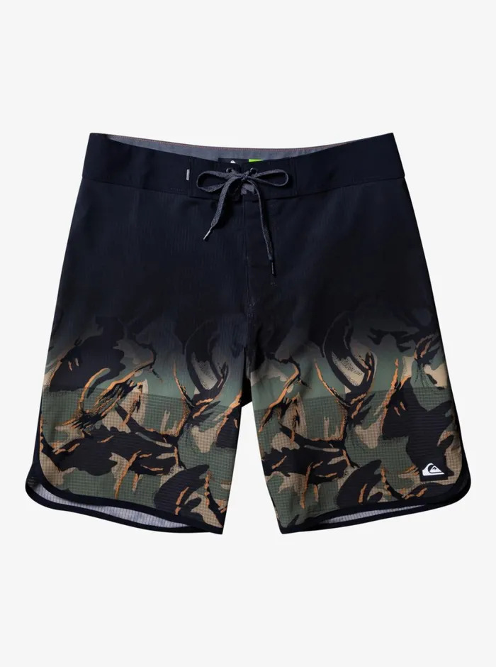 Quiksilver Highline Scallop 19034 Boardshorts Four Leaf Clover Mens Shorts and Amphibians Quiksilver Highline Scallop 19034 Boardshorts Four Leaf Clover Mens Shorts and Amphibians