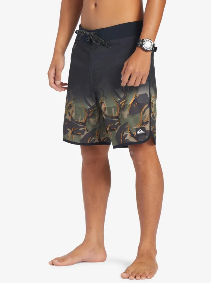 Quiksilver Highline Scallop 19034 Boardshorts Four Leaf Clover Mens Shorts and Amphibians Quiksilver Highline Scallop 19034 Boardshorts Four Leaf Clover Mens Shorts and Amphibians