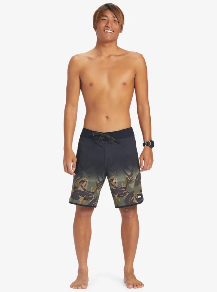 Quiksilver Highline Scallop 19034 Boardshorts Four Leaf Clover Mens Shorts and Amphibians Quiksilver Highline Scallop 19034 Boardshorts Four Leaf Clover Mens Shorts and Amphibians