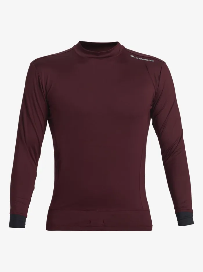 Quiksilver Highline UPF50 Long Sleeve Surf Tee Wine Mens Rashguards