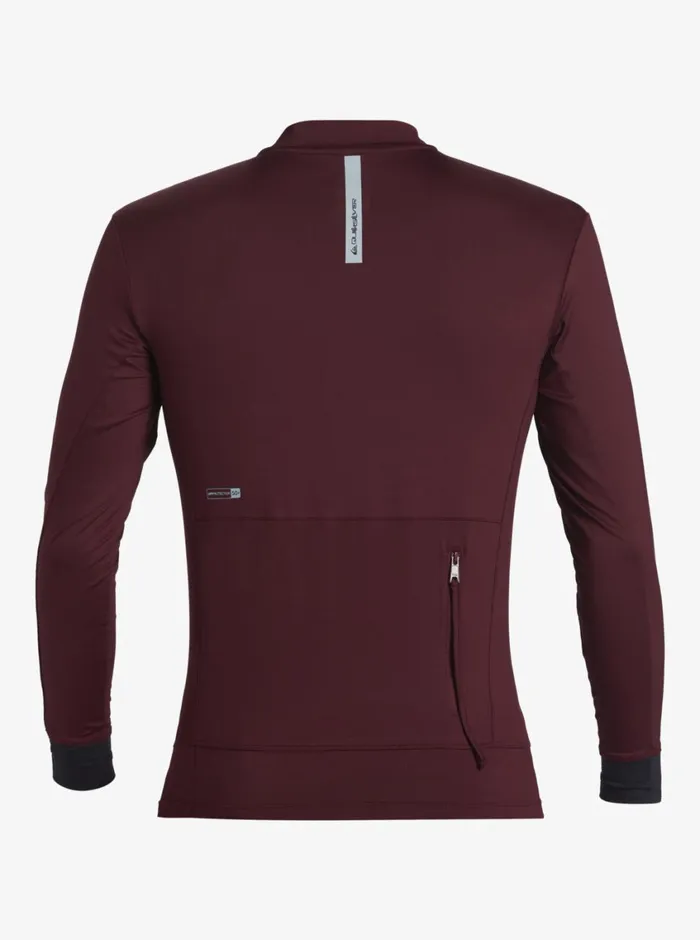 Quiksilver Highline UPF50 Long Sleeve Surf Tee Wine Mens Rashguards Quiksilver Highline UPF50 Long Sleeve Surf Tee Wine Mens Rashguards