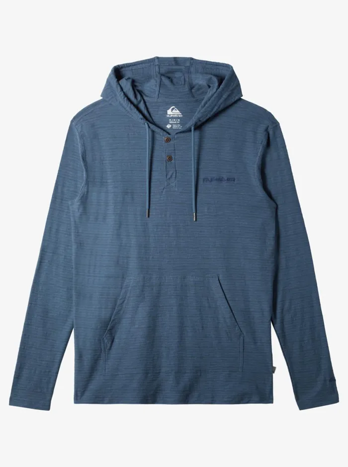 Quiksilver Kentin Long Sleeves Hooded TShirt Kentin Bering Sea Mens Tees