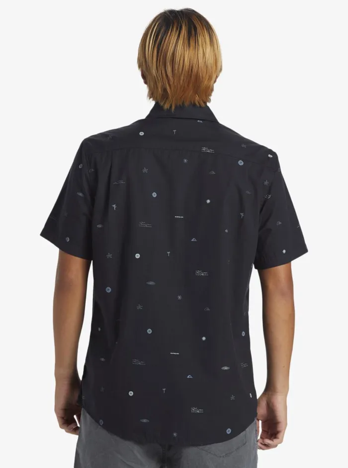 Quiksilver Mini Mo Classic Short Sleeve Woven Shirt Black Mini Mo Ss Woven Mens Shirts and Polos
