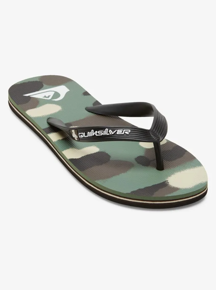 Quiksilver Molokai Art II Sandals Blackbrowngreen Mens Sandals