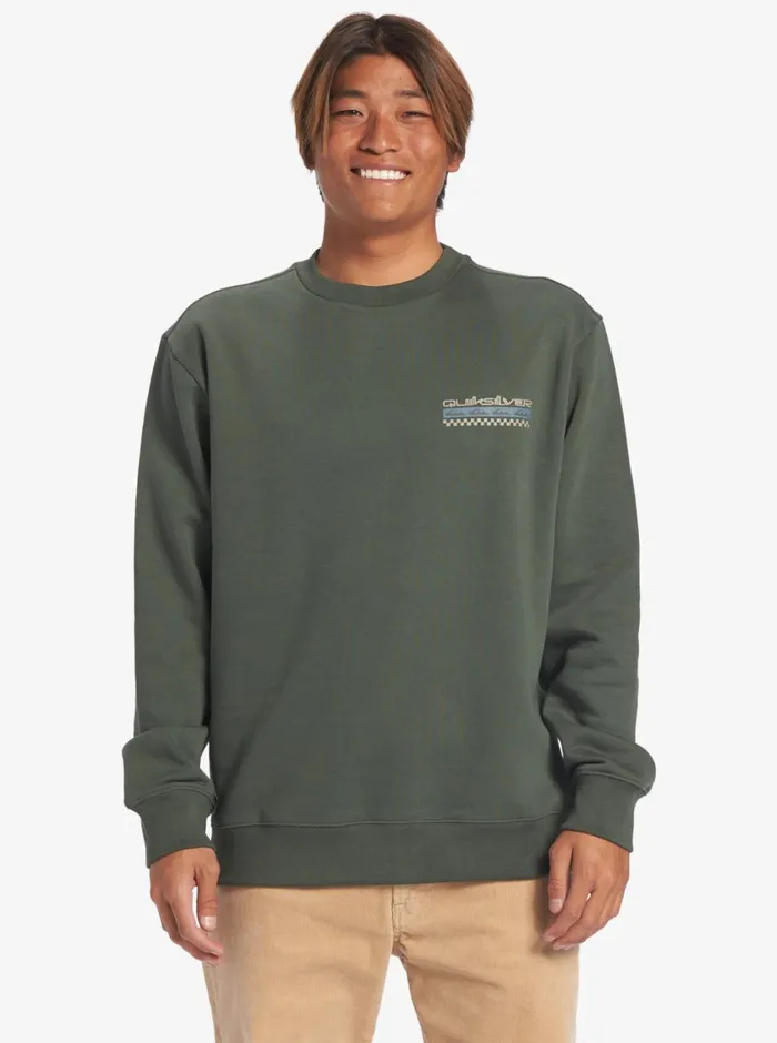 Quiksilver No Control Crew Fleece Crew Neck Sweatshirt Climbing Ivy Mens Sweatshirts and Hoodies Quiksilver No Control Crew Fleece Crew Neck Sweatshirt Climbing Ivy Mens Sweatshirts and Hoodies