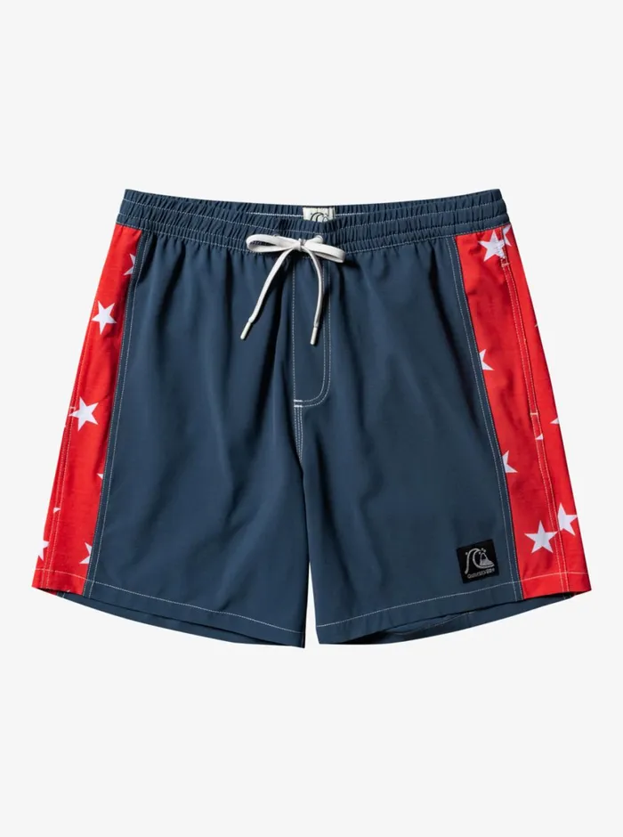 Quiksilver Original Arch 17034 Volleys Midnight Navy Mens Elastic Waist