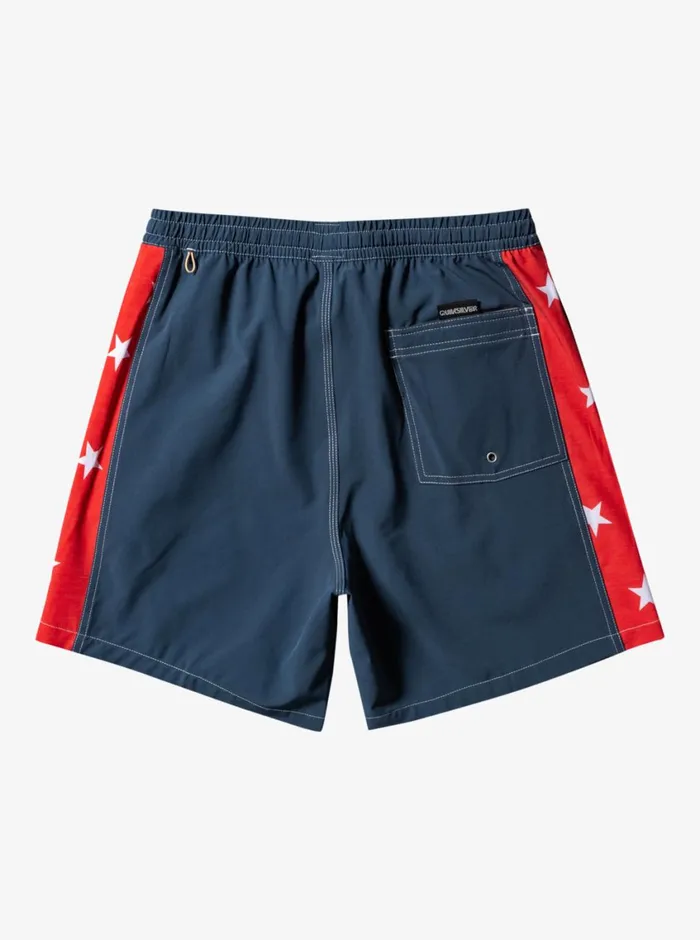 Quiksilver Original Arch 17034 Volleys Midnight Navy Mens Elastic Waist Quiksilver Original Arch 17034 Volleys Midnight Navy Mens Elastic Waist