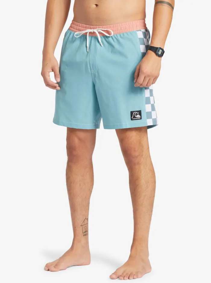 Quiksilver Original Arch 17034 Volleys Reef Waters Mens Elastic Waist Quiksilver Original Arch 17034 Volleys Reef Waters Mens Elastic Waist