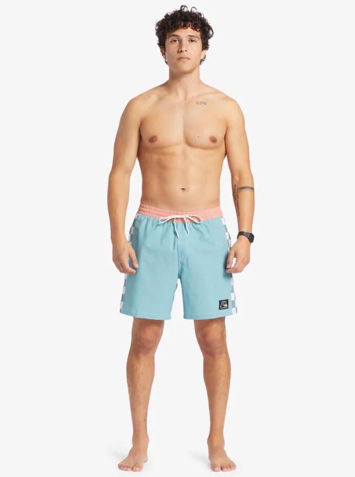 Quiksilver Original Arch 17034 Volleys Reef Waters Mens Elastic Waist Quiksilver Original Arch 17034 Volleys Reef Waters Mens Elastic Waist
