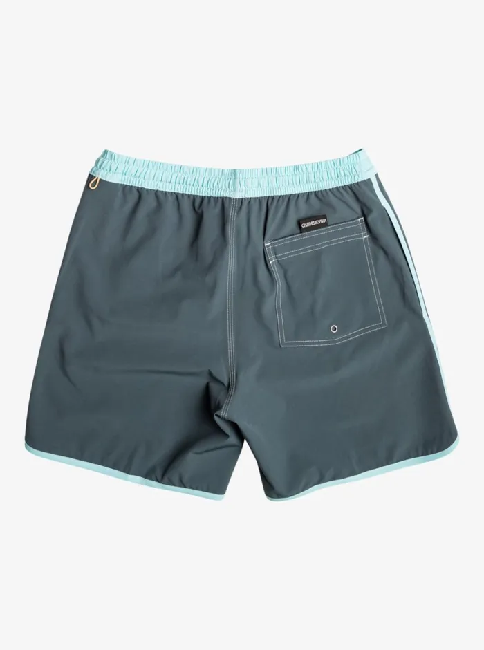 Quiksilver Original Scallop 17034 Volleys Dark Slate Mens Elastic Waist Quiksilver Original Scallop 17034 Volleys Dark Slate Mens Elastic Waist