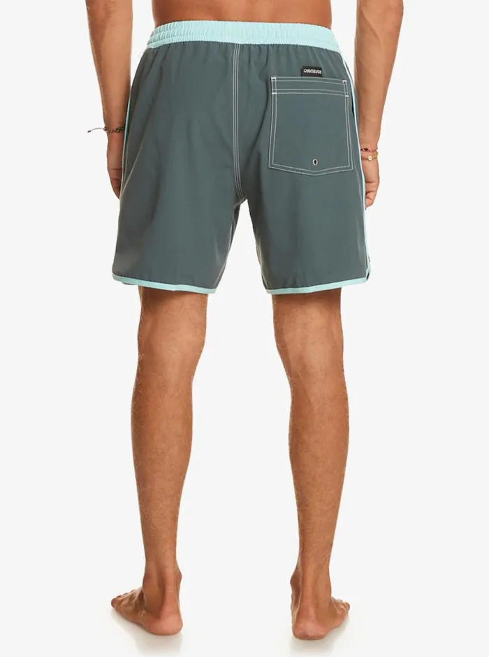 Quiksilver Original Scallop 17034 Volleys Dark Slate Mens Elastic Waist Quiksilver Original Scallop 17034 Volleys Dark Slate Mens Elastic Waist