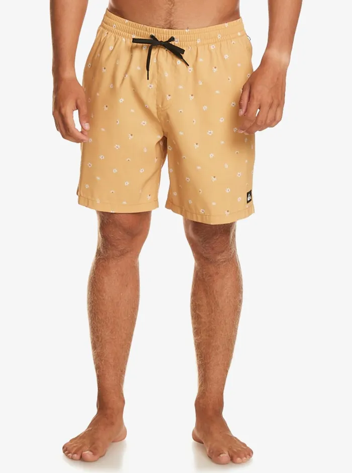 Quiksilver ReMix 17034 Volleys Mustard Mens Elastic Waist Quiksilver ReMix 17034 Volleys Mustard Mens Elastic Waist