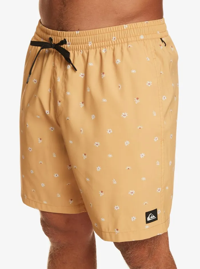 Quiksilver ReMix 17034 Volleys Mustard Mens Elastic Waist Quiksilver ReMix 17034 Volleys Mustard Mens Elastic Waist