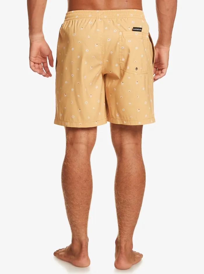 Quiksilver ReMix 17034 Volleys Mustard Mens Elastic Waist Quiksilver ReMix 17034 Volleys Mustard Mens Elastic Waist