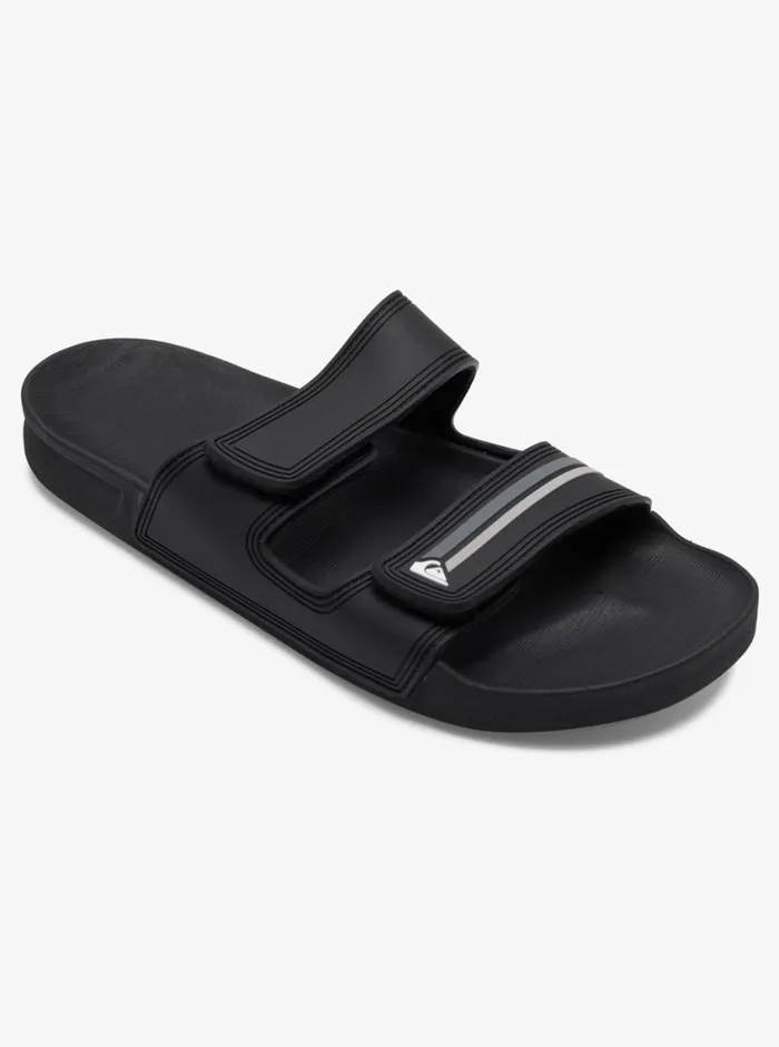 Quiksilver Rivi Double Adjust Sandals Blackgreyblack Mens Sandals