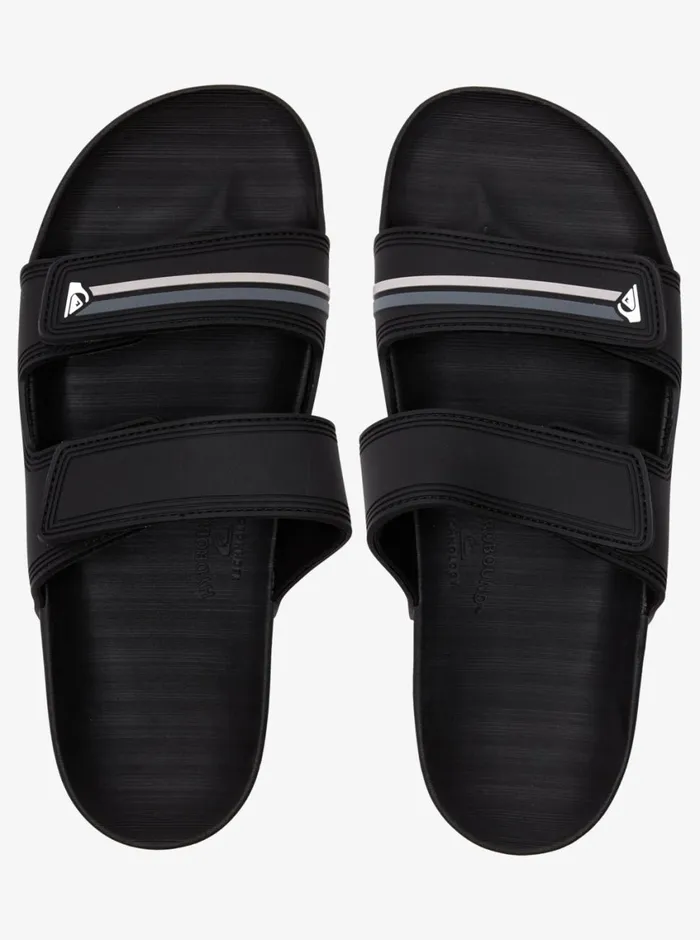 Quiksilver Rivi Double Adjust Sandals Blackgreyblack Mens Sandals Quiksilver Rivi Double Adjust Sandals Blackgreyblack Mens Sandals