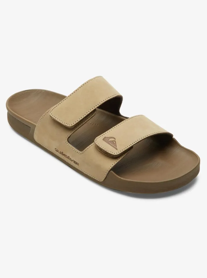 Quiksilver Rivi Leather Double Adjust Sandals Tan 1 Mens Sandals