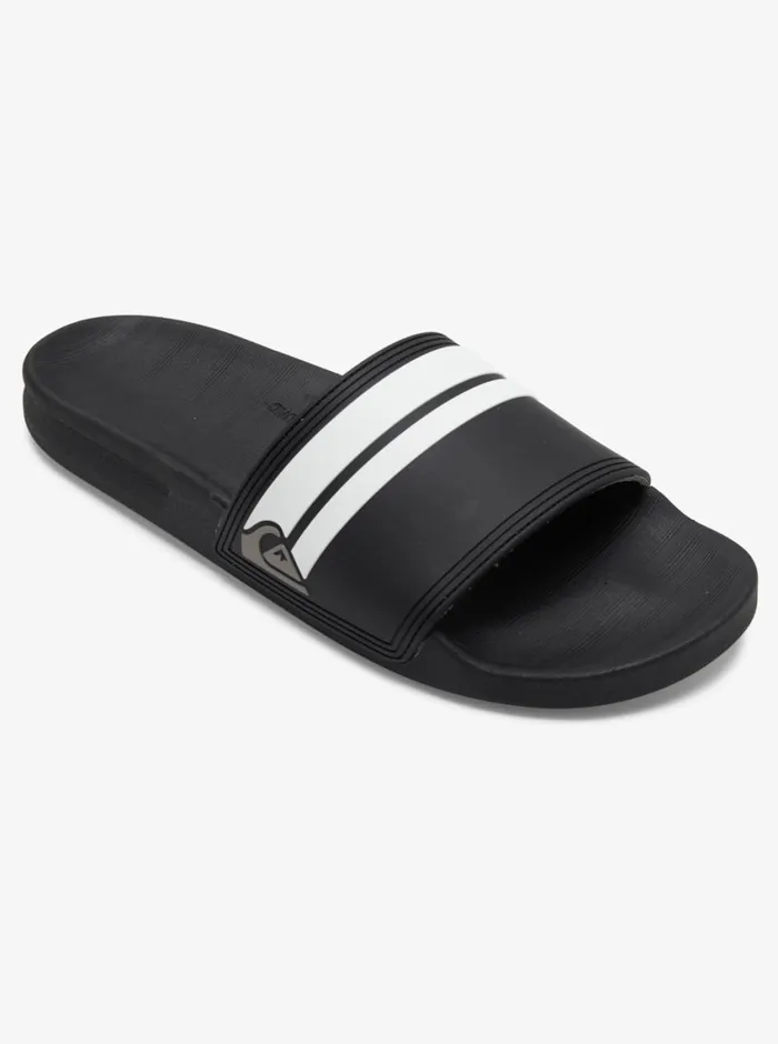 Quiksilver Rivi Slides Blackblackwhite Mens Sandals