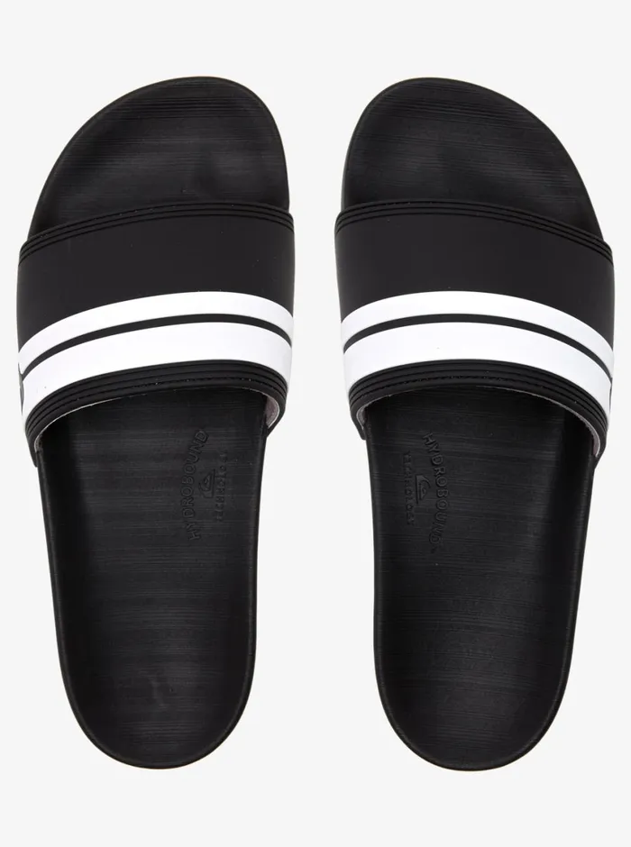 Quiksilver Rivi Slides Blackblackwhite Mens Sandals Quiksilver Rivi Slides Blackblackwhite Mens Sandals