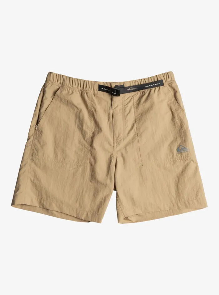 Quiksilver Run Ashore 18034 Walk Shorts Khaki Mens Shorts and Amphibians