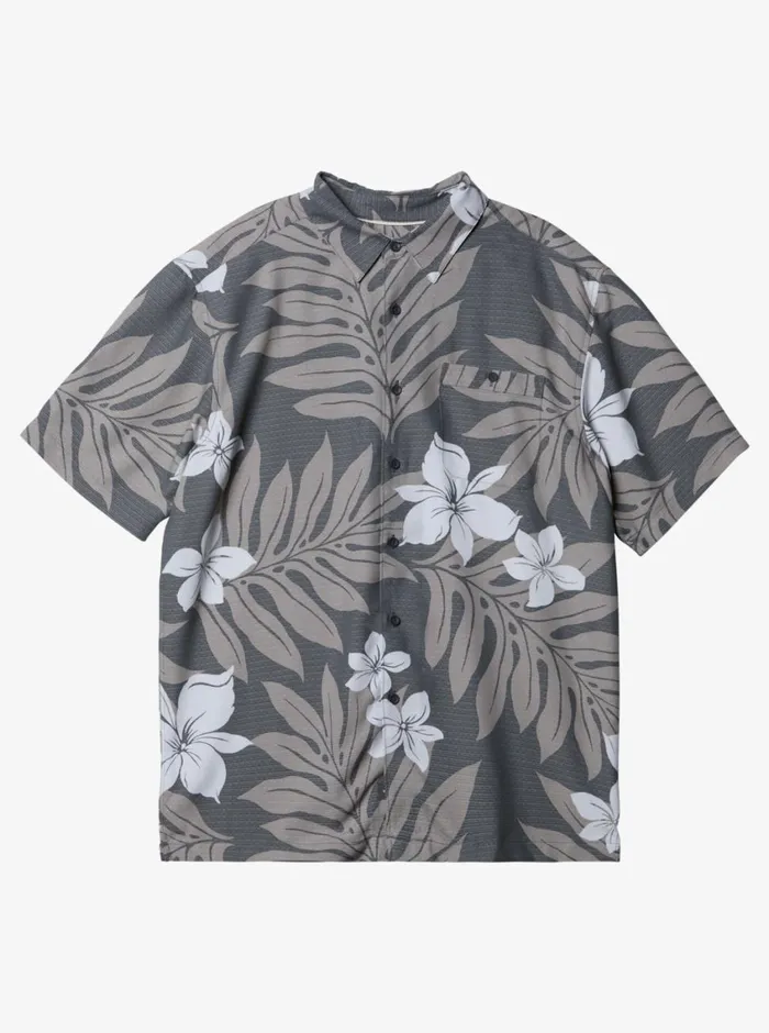Quiksilver Shonan Short Sleeve Shirt Dark Slate MensWaterman Shirts and Polos Quiksilver Shonan Short Sleeve Shirt Dark Slate MensWaterman Shirts and Polos