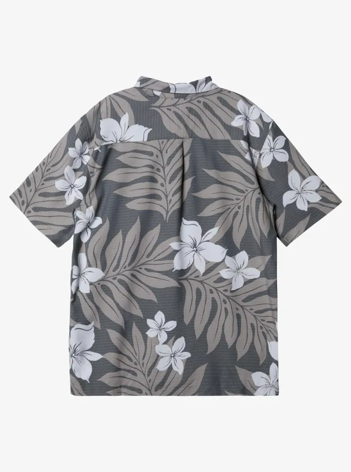 Quiksilver Shonan Short Sleeve Shirt Dark Slate MensWaterman Shirts and Polos Quiksilver Shonan Short Sleeve Shirt Dark Slate MensWaterman Shirts and Polos