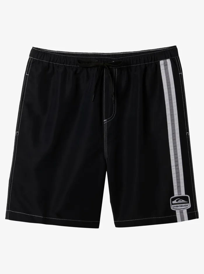 Quiksilver Sof Volley 18034 Volleys Black Mens Elastic Waist
