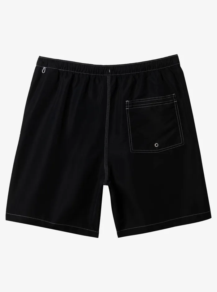 Quiksilver Sof Volley 18034 Volleys Black Mens Elastic Waist Quiksilver Sof Volley 18034 Volleys Black Mens Elastic Waist