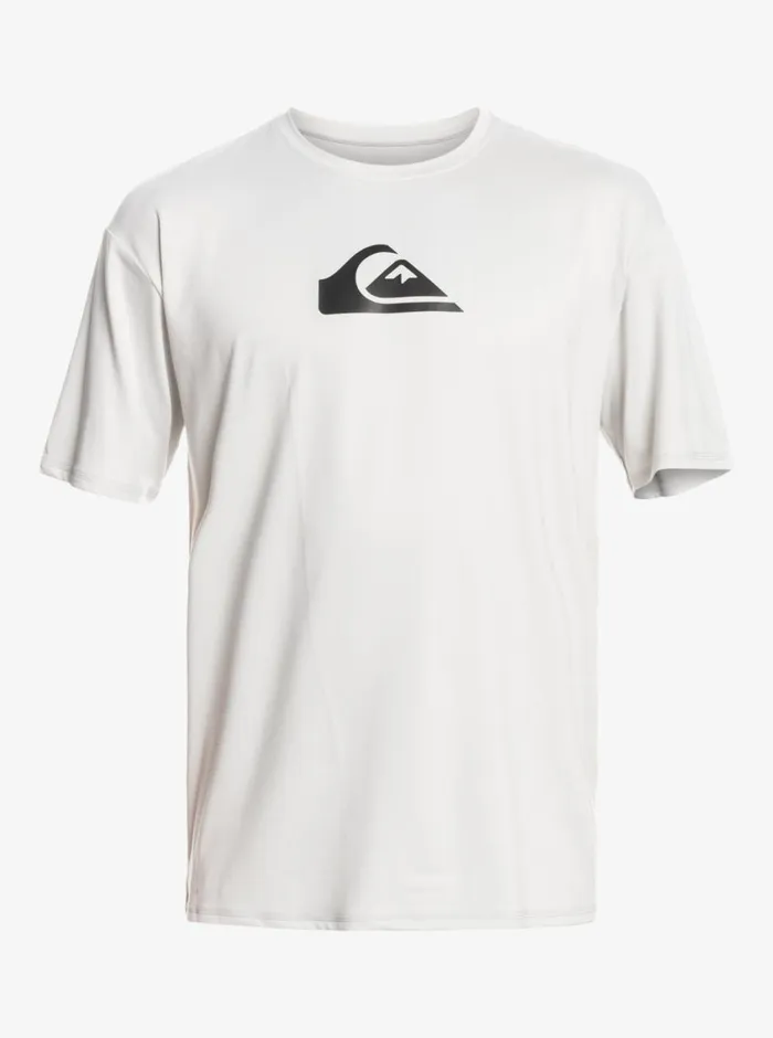 Quiksilver Solid Streak Short Sleeve UPF 50 Surf Tee Gray Violet Mens Rashguards Quiksilver Solid Streak Short Sleeve UPF 50 Surf Tee Gray Violet Mens Rashguards