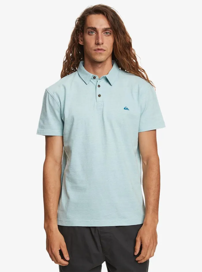 Quiksilver Sunset Cruise Short Sleeve Polo Shirt Cameo Blue Mens Shirts and Polos Quiksilver Sunset Cruise Short Sleeve Polo Shirt Cameo Blue Mens Shirts and Polos