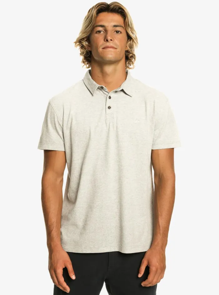 Quiksilver Sunset Cruise Short Sleeve Polo Shirt Light Grey Heather Mens Shirts and Polos Quiksilver Sunset Cruise Short Sleeve Polo Shirt Light Grey Heather Mens Shirts and Polos