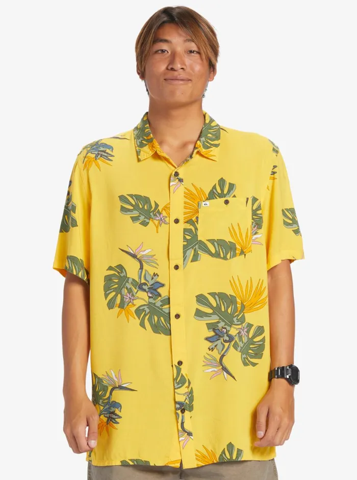 Quiksilver The Floral Short Sleeve Shirt Yolk Floral Ss Mens Shirts and Polos Quiksilver The Floral Short Sleeve Shirt Yolk Floral Ss Mens Shirts and Polos