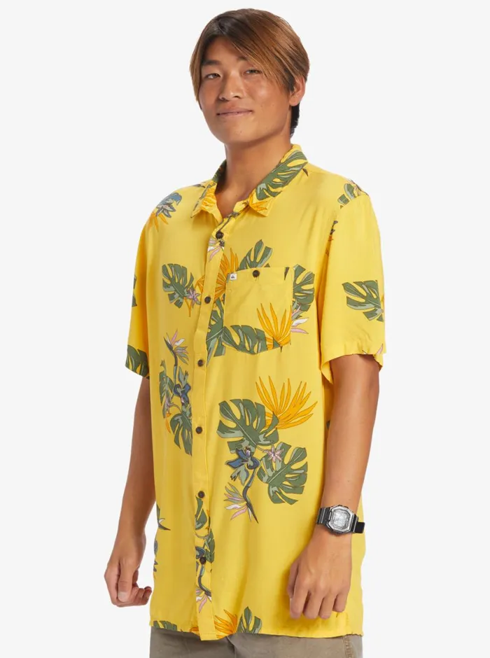 Quiksilver The Floral Short Sleeve Shirt Yolk Floral Ss Mens Shirts and Polos Quiksilver The Floral Short Sleeve Shirt Yolk Floral Ss Mens Shirts and Polos