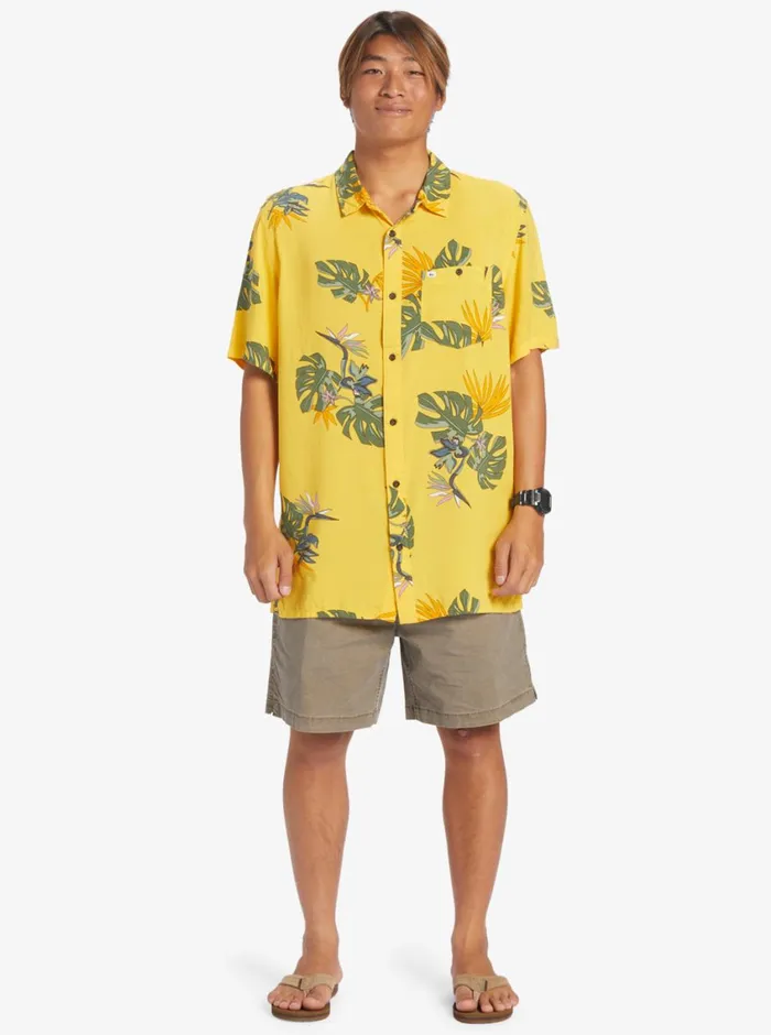 Quiksilver The Floral Short Sleeve Shirt Yolk Floral Ss Mens Shirts and Polos Quiksilver The Floral Short Sleeve Shirt Yolk Floral Ss Mens Shirts and Polos