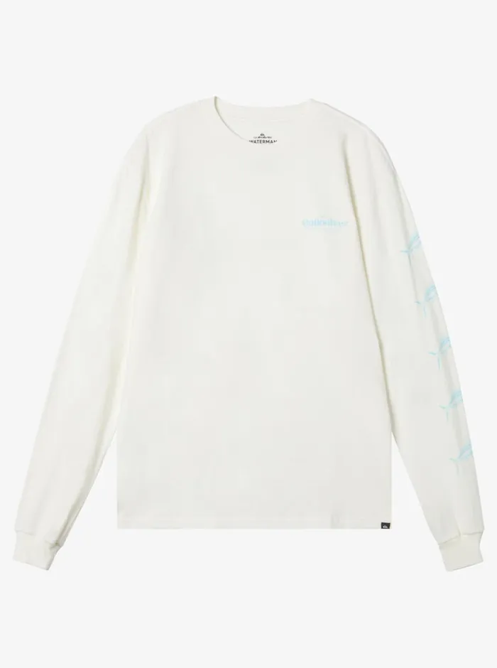 Quiksilver Trophy Catch Long Sleeve Q TShirt Snow White MensWaterman Tees