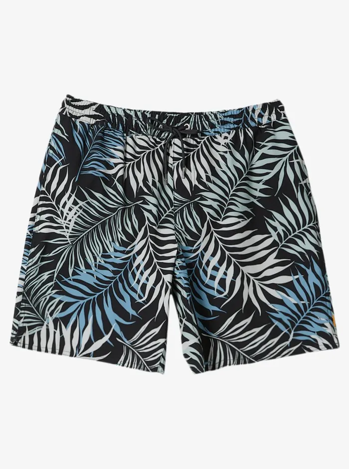 Quiksilver Wild Fern 17034 Elastic Waist Shorts Wild Fern Black MensWaterman Elastic Waist Quiksilver Wild Fern 17034 Elastic Waist Shorts Wild Fern Black MensWaterman Elastic Waist