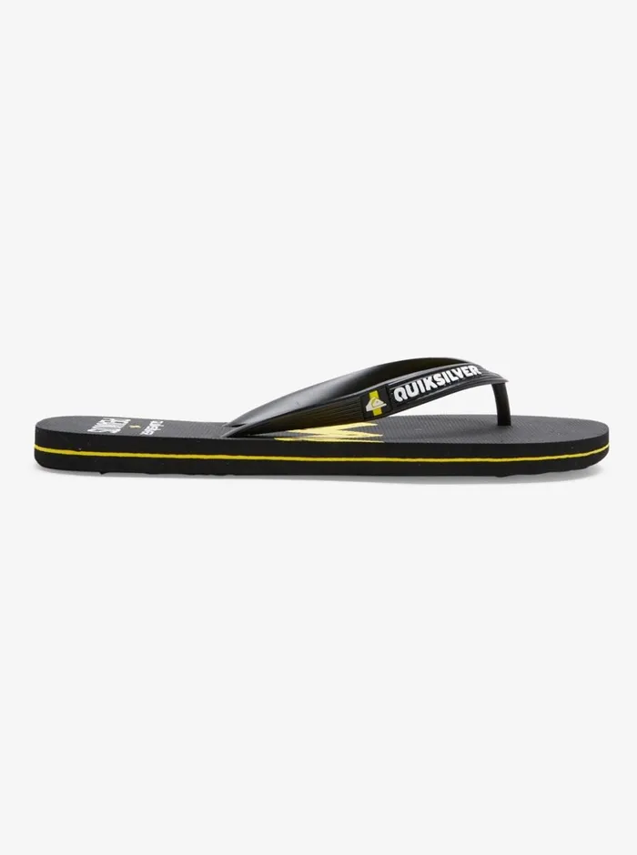 Quiksilver X Peanuts Molokai FlipFlops Black 1 Mens Sandals Quiksilver X Peanuts Molokai FlipFlops Black 1 Mens Sandals