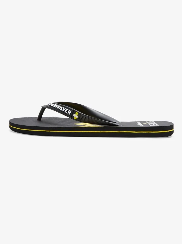 Quiksilver X Peanuts Molokai FlipFlops Black 1 Mens Sandals Quiksilver X Peanuts Molokai FlipFlops Black 1 Mens Sandals