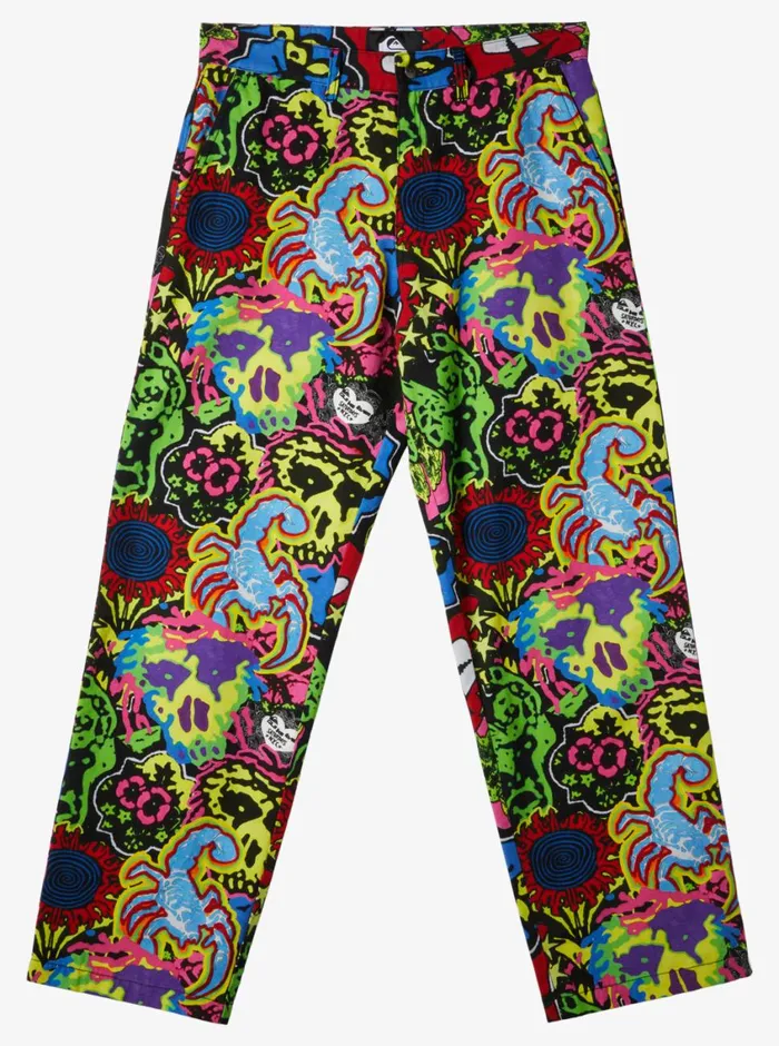 Quiksilver X Saturdays NYC Wide Leg Pants Black Mens Pants