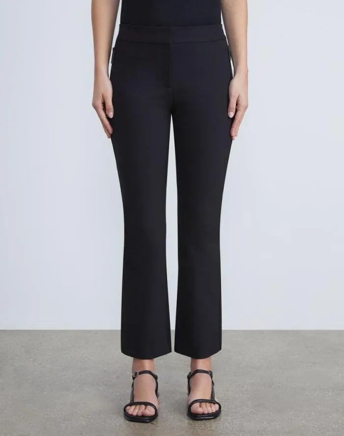 Ready To Wear Acclaimed Stretch Manhattan Slim Flared Pant Black Lafayette 148 New York Pants and Shorts