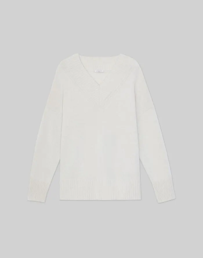 Ready To Wear Cashmere Ribbed VNeck Sweater Buff Melange Lafayette 148 New York Sweaters and Knits Ready To Wear Cashmere Ribbed VNeck Sweater Buff Melange Lafayette 148 New York Sweaters and Knits